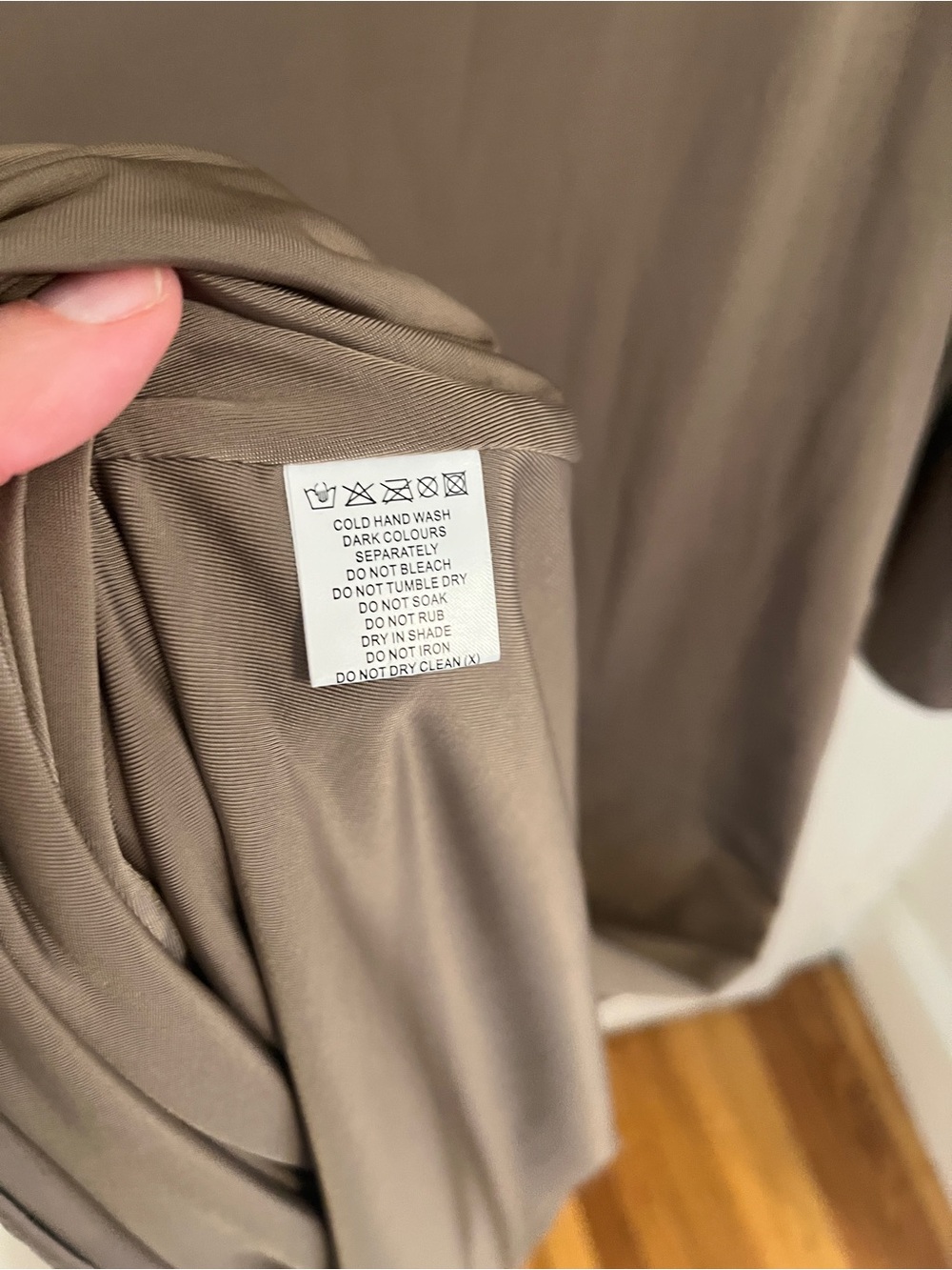 Meshki XXL Brown Long Sleeve Maxi Dress Bum Scrunch - Picture 3 of 8